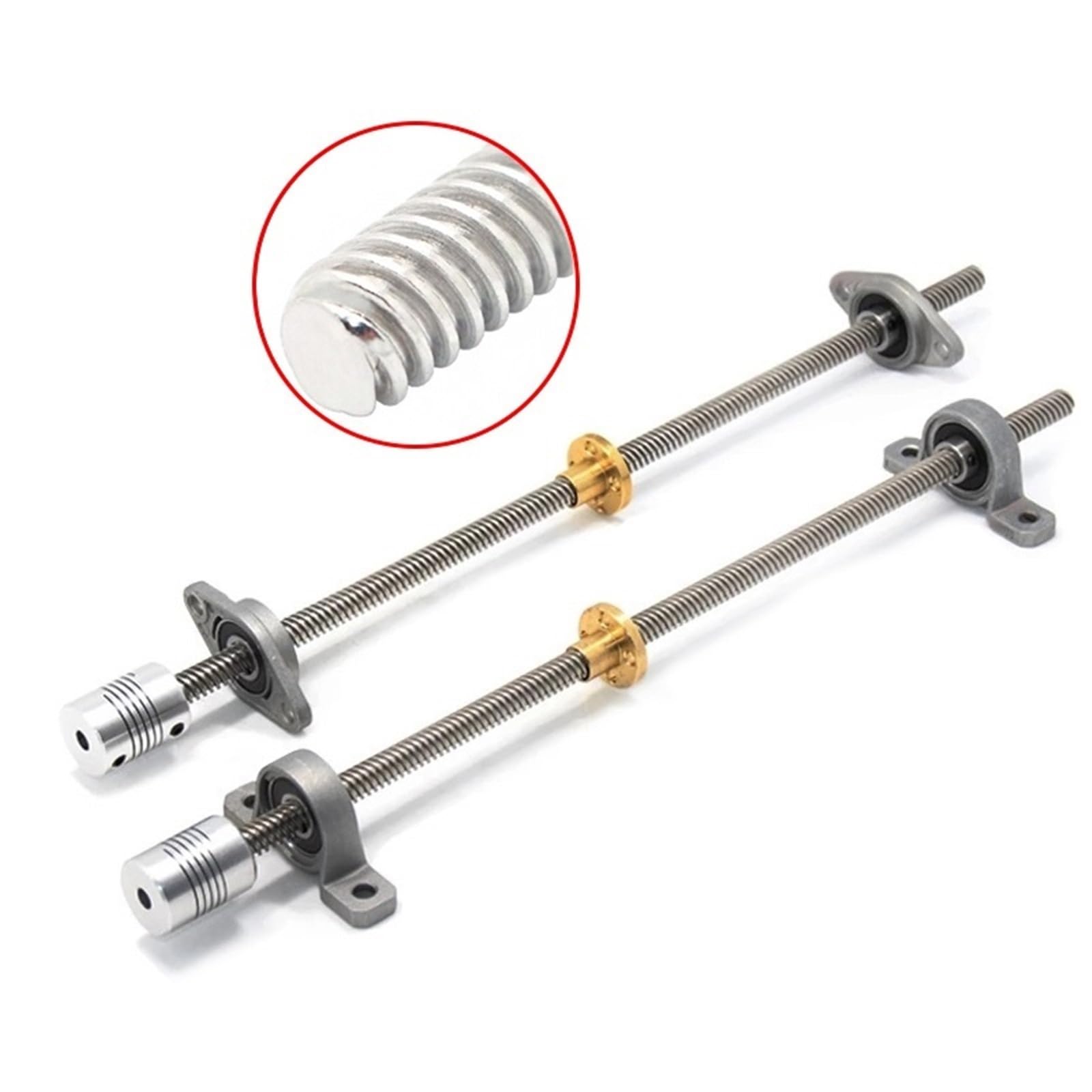 Amazon.co.jp: ボールスクリュー CNC部品、 5個パック T8 SS 8mmネジ